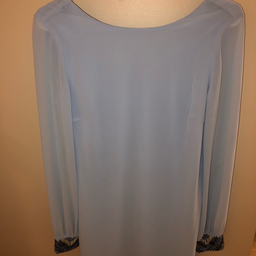 Light blue shift dress